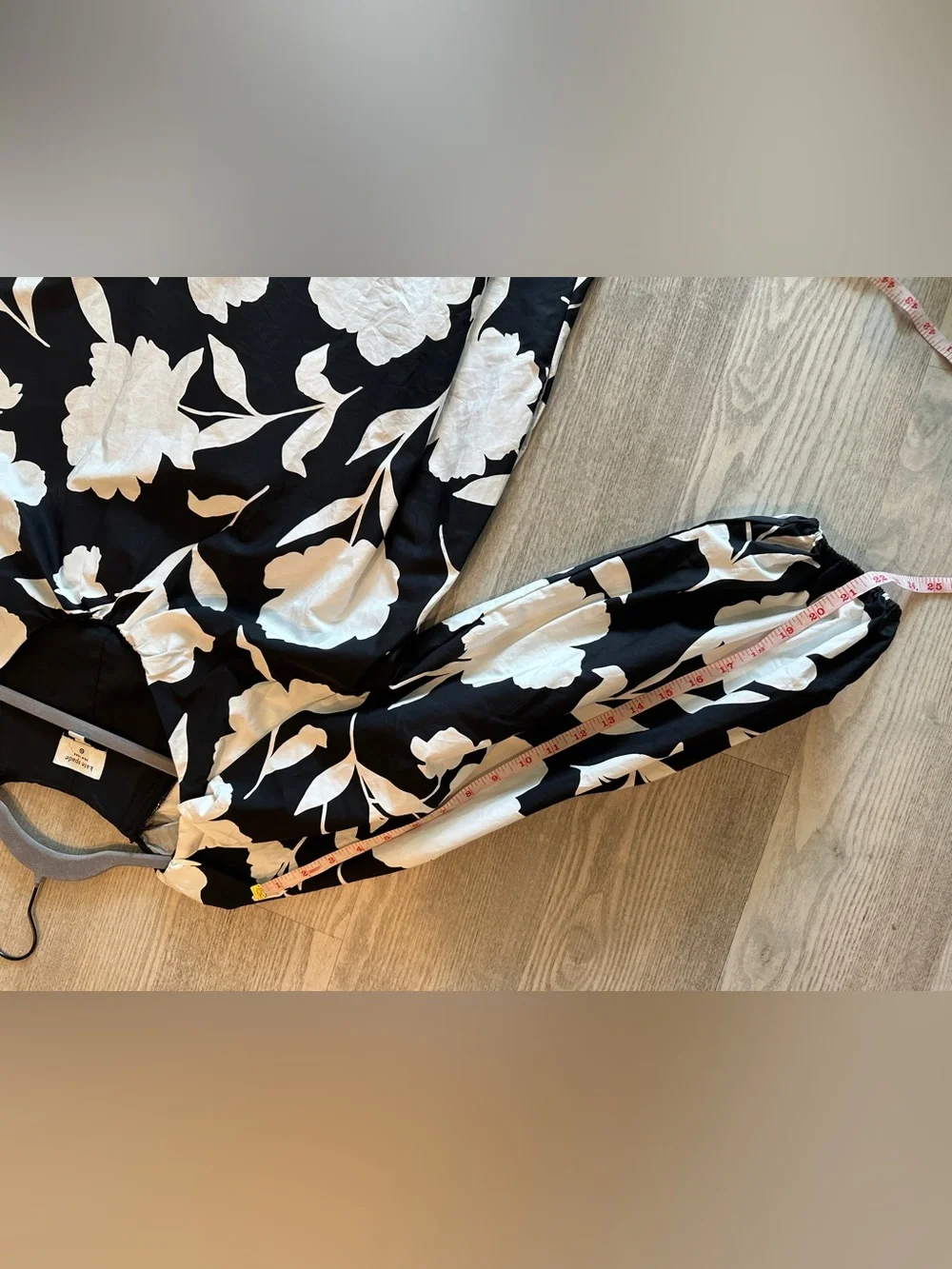 Target x kate spade Black and White Floral Puff-Sleeve Mini Dress Medium